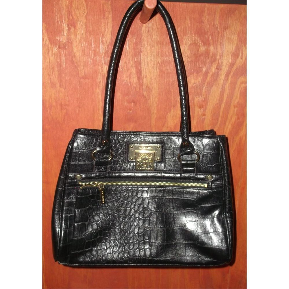 Anne Klein Alligator Arm Bag Purse